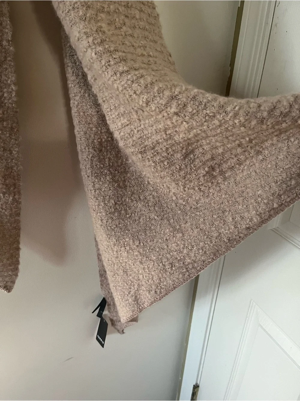 NWT Torrid Taupe Tan Boucle Knit Blanket Scarf One Size Cozy Neutral Earthy